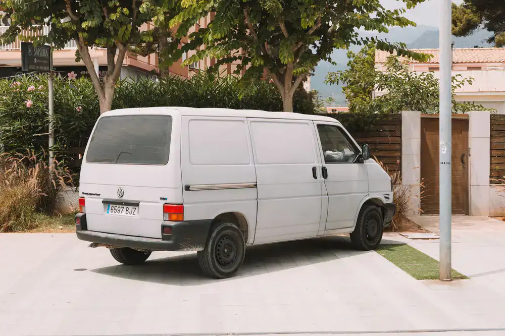Clearview Cleaning van parked in a residential neighborhood
